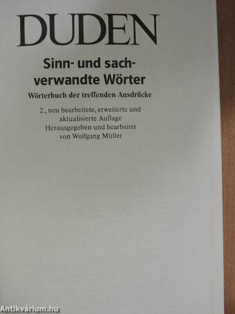 Duden - Sinn- und sachverwandte Wörter