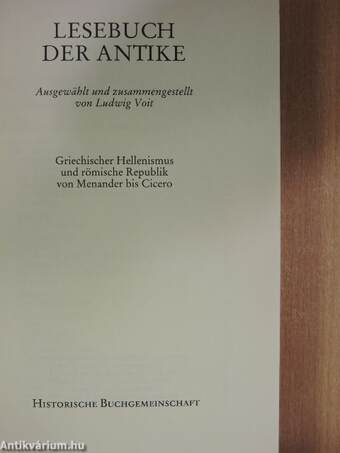 Griechischer Hellenismus und römische Republik von Menander bis Cicero