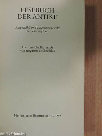 Die römische Kaiserzeit von Augustus bis Boëthius