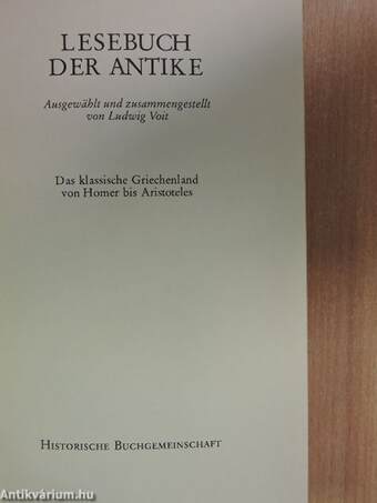 Das klassische Griechenland von Homer bis Aristoteles