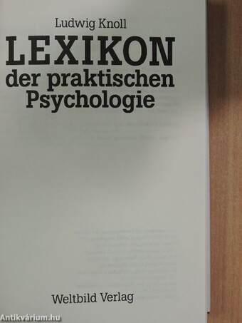 Lexikon der praktischen Psychologie