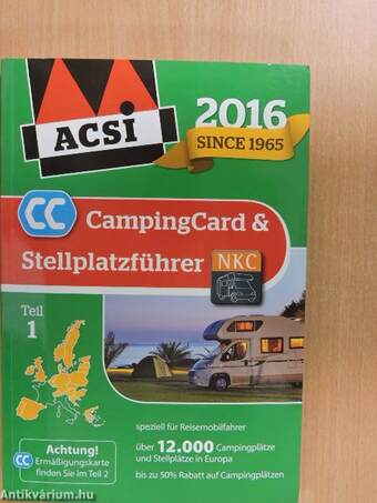 ACSI - CampingCard & Stellplatzführer 2016/1-2.