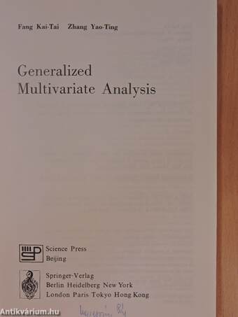 Generalized Multivariate Analysis