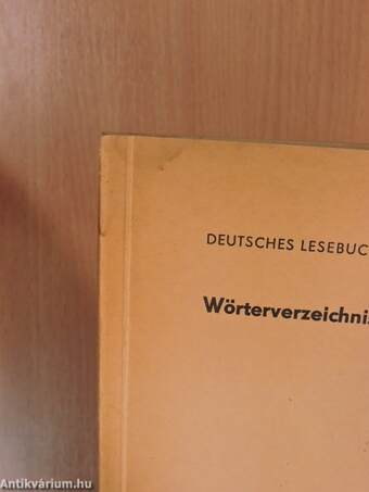 Deutsches Lesebuch für Ausländer - Wörterverzeichnis