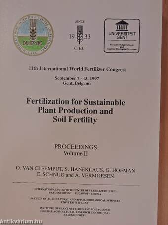 Fertilization for Sustainable Plant Production and Soil Fertility II.