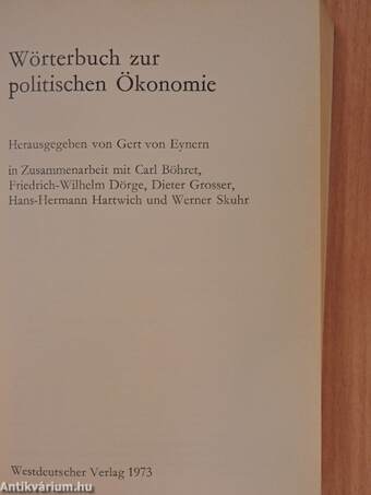 Wörterbuch zur politischen Ökonomie