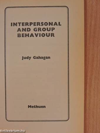 Interpersonal and group behaviour