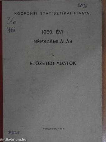 1960. évi népszámlálás 1.