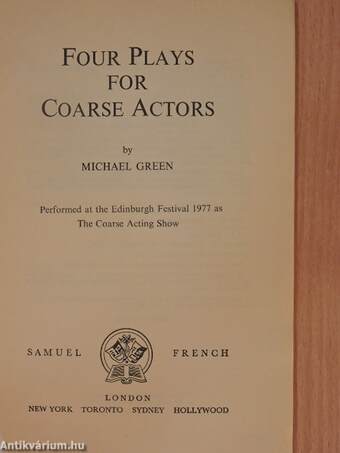 Four Plays for Coarse Actors