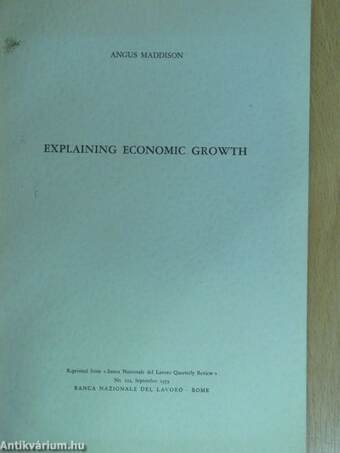Explaining economic growth