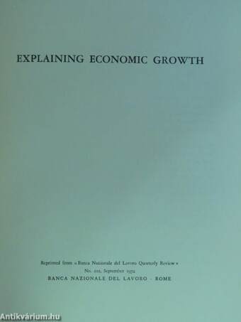 Explaining economic growth