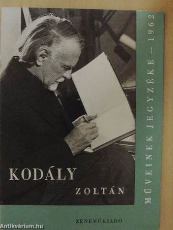 Kodály Zoltán műveinek jegyzéke 1962