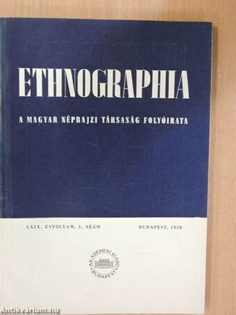 Ethnographia 1958/1-4.