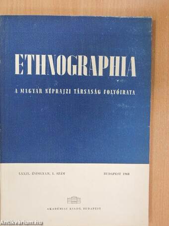 Ethnographia 1968/1-4.