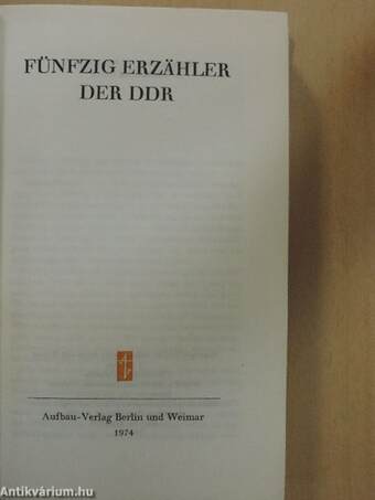 Fünfzig Erzähler der DDR