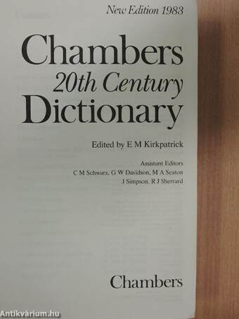 Chambers 20th Century Dictionary