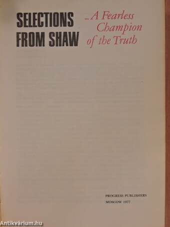 Selections from Shaw