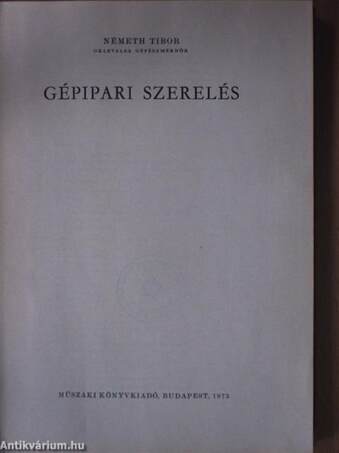 Gépipari szerelés