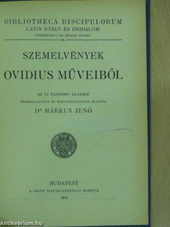 Szemelvények Ovidius műveiből