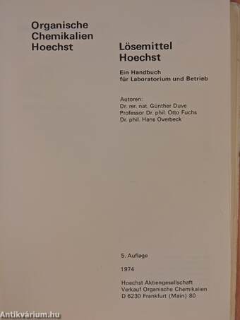 Lösemittel Hoechst