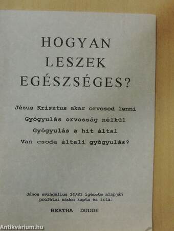 Hogyan leszek egészséges?