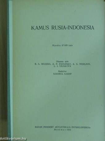 Kamus Rusia-Indonesia