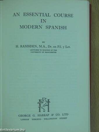 An Essential Course in Modern Spanish