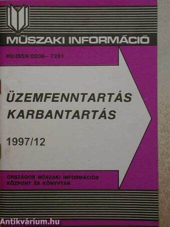 Üzemfenntartás-karbantartás 1997/12.