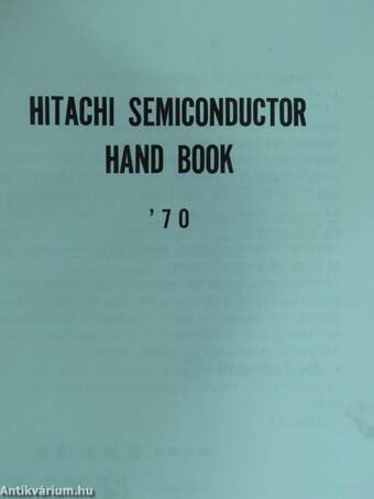 Hitachi Semiconductor Hand Book '70