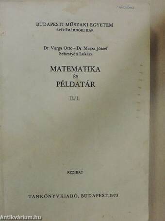 Matematika és példatár II/1.