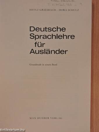 Deutsche Sprachlehre für Ausländer - Grundstufe