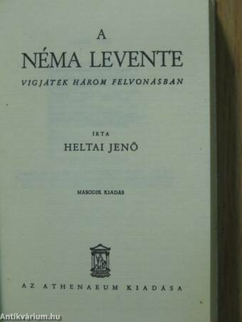 A néma Levente (minikönyv) (számozott)