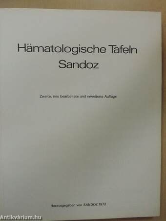 Hämatologische Tafeln Sandoz