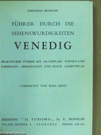 Führer durch die Sehenswürdigkeiten von Venedig