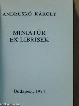 Miniatűr Ex Librisek (minikönyv)