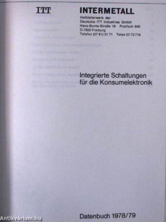 Integrierte Schaltungen für die Konsumelektronik 1978/79