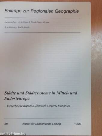 Städte und Städtesysteme in Mittel- und Südosteuropa