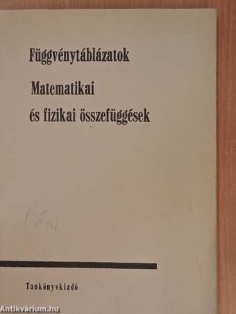 Függvénytáblázatok