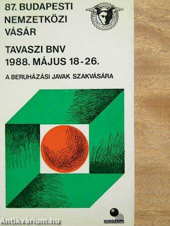 87. Budapesti Nemzetközi Vásár/Tavaszi BNV 1988. május 18-26.