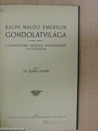 Ralph Waldo Emerson gondolatvilága