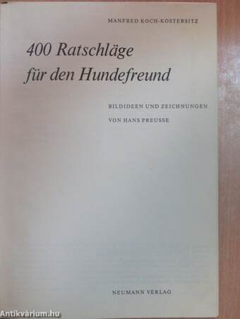 400 Ratschläge für den Hundefreund