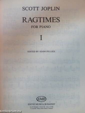 Ragtimes for piano I.