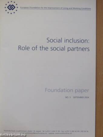 Social inclusion: Role of the social partners September 2004