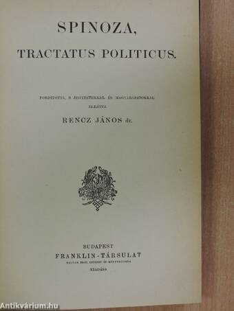 Spinoza, tractatus politicus/Spinoza levelei