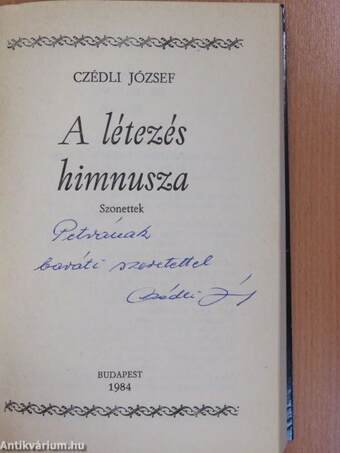 A létezés himnusza (dedikált példány)