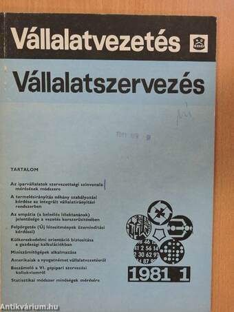 Vállalatvezetés-Vállalatszervezés 1981/1.