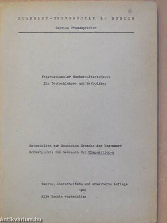 Internationaler Hochschulferienkurs für Deutschlehrer und Methodiker