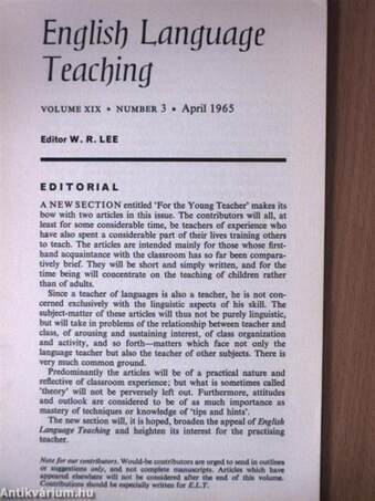 English Language Teaching April 1965