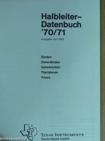 Halbleiter-Datenbuch '70/71