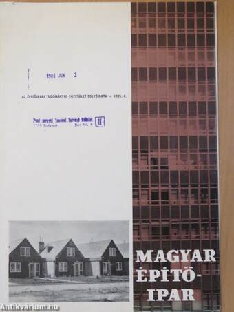 Magyar Építőipar 1985/4.